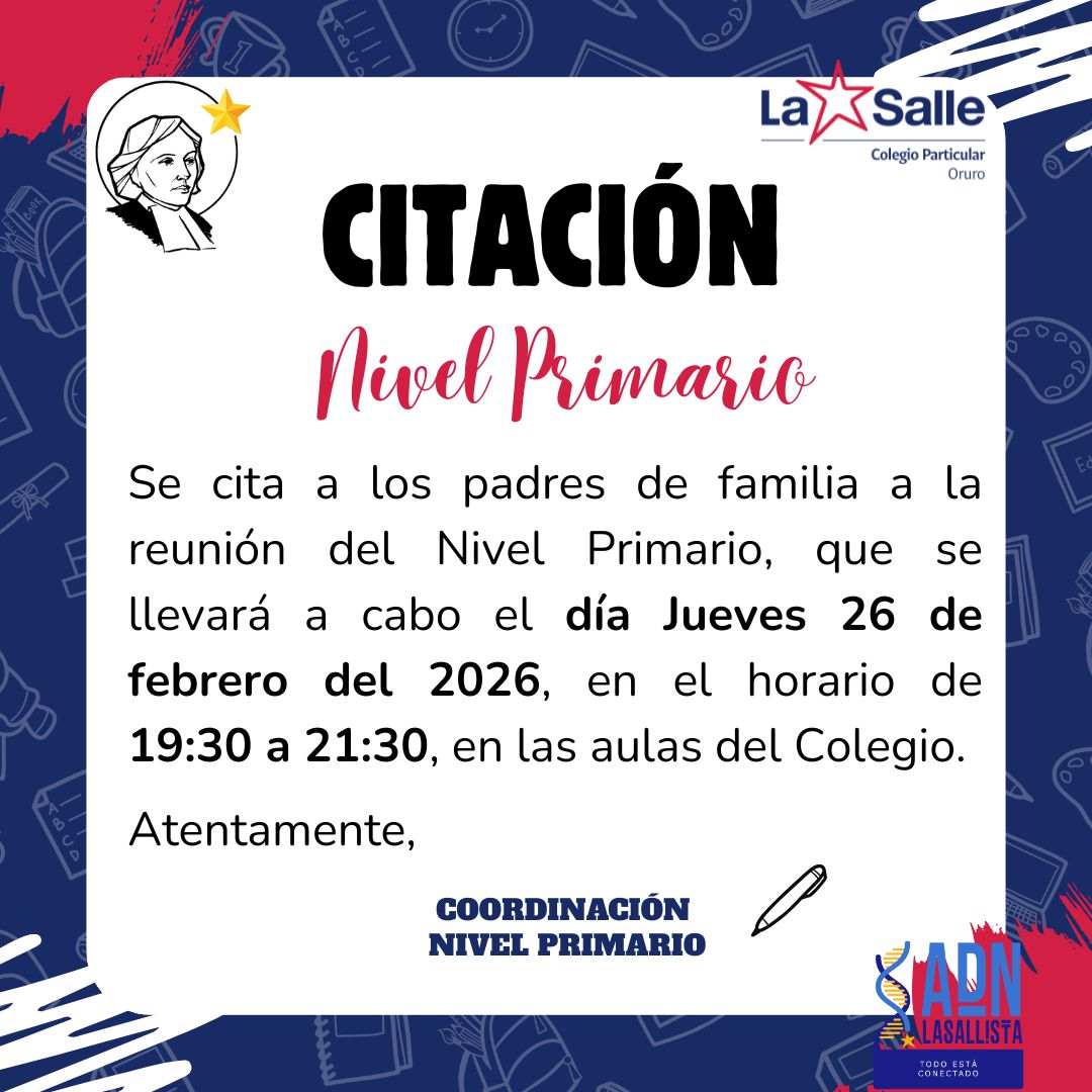 Citación Nivel Primaria 24 de Febrero 2026